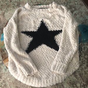 Doe & Rae chenille star ⭐️ print sweater